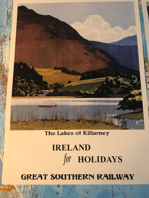 Lakes of Killarney Vintage Travel Poster