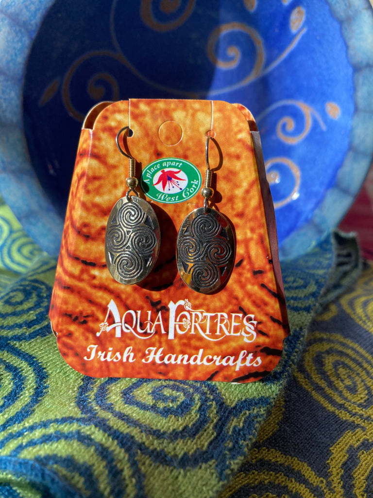 Oval Celtic Spirals Earrings