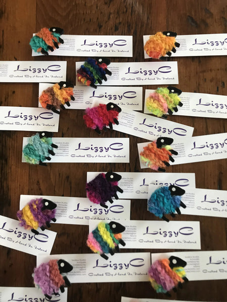 *Handmade Sheep Pins by Liz Christy of Co Monaghan
