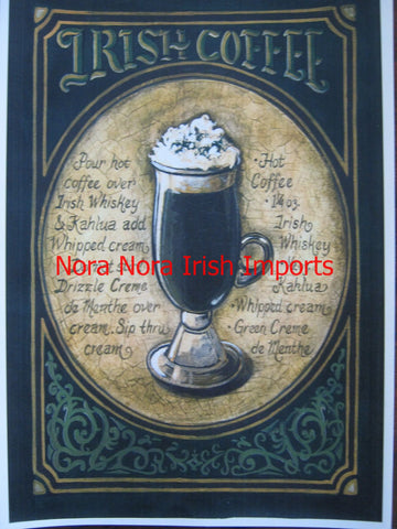 Irish Coffee Vintage Poster