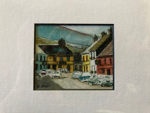 Ballyferriter Street Watercolor Print