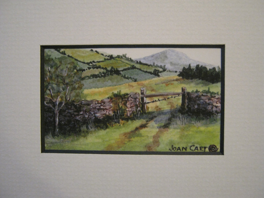 View from Dunquin Church Watercolor Print