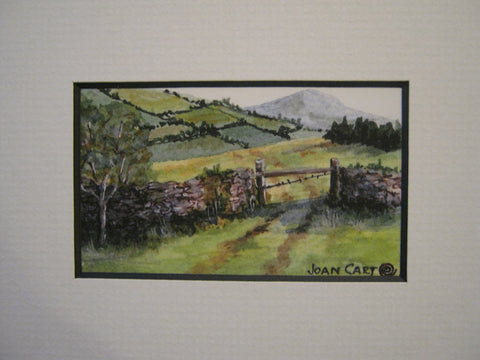 View from Dunquin Church Watercolor Print